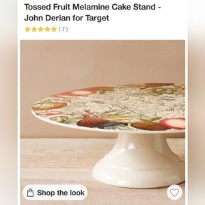 John Derian Target Tossed Fruit Melamine Cake Stand NWT